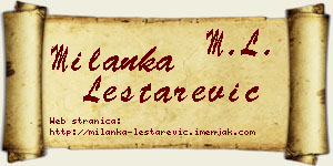 Milanka Leštarević vizit kartica